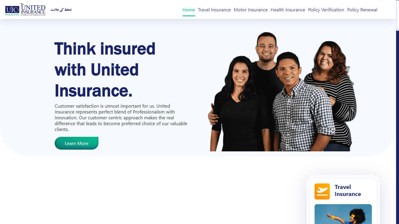 United Insurance project screenshot